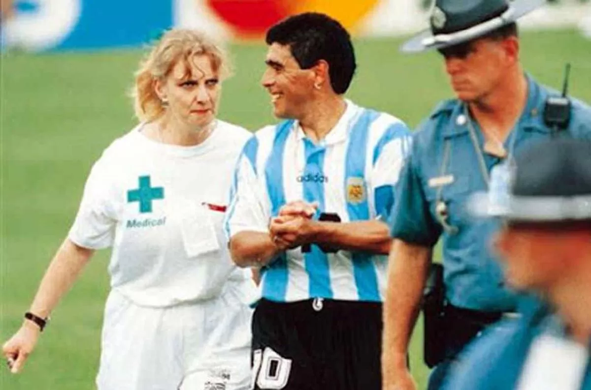 Sue Ellen Carpenter fue la enfermera que llevó a Maradona al control antidoping en Estados Unidos 1994.