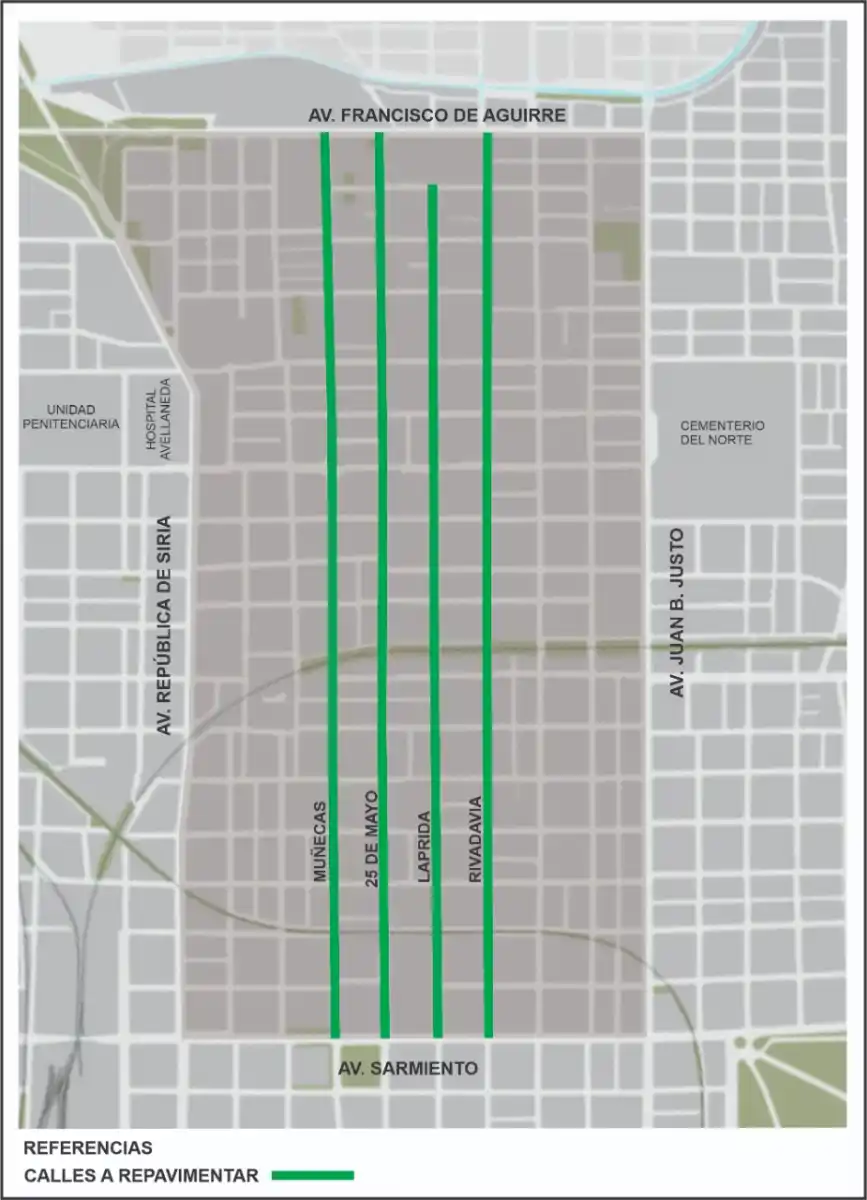 PLAN DE REPAVIMENTACIÓN. Las calles que serán alcanzadas por las obras del municipio. Foto de Prensa SMT