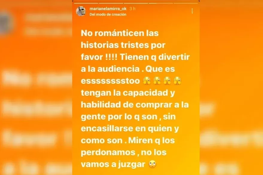 No lo veo más: Marianela Mirra se cansó de Gran Hermano