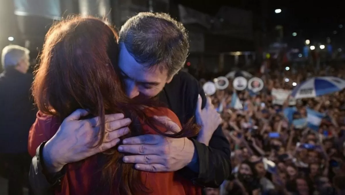UNIDOS. Máximo Kirchner y Cristina Kirchner conducen uno de los sectores más fuertes dentro del Frente de Todos.