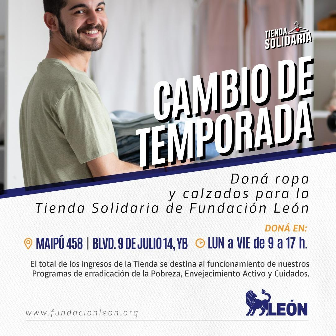 La Fundación León lanzó la semana solidaria “Cambio de Temporada”