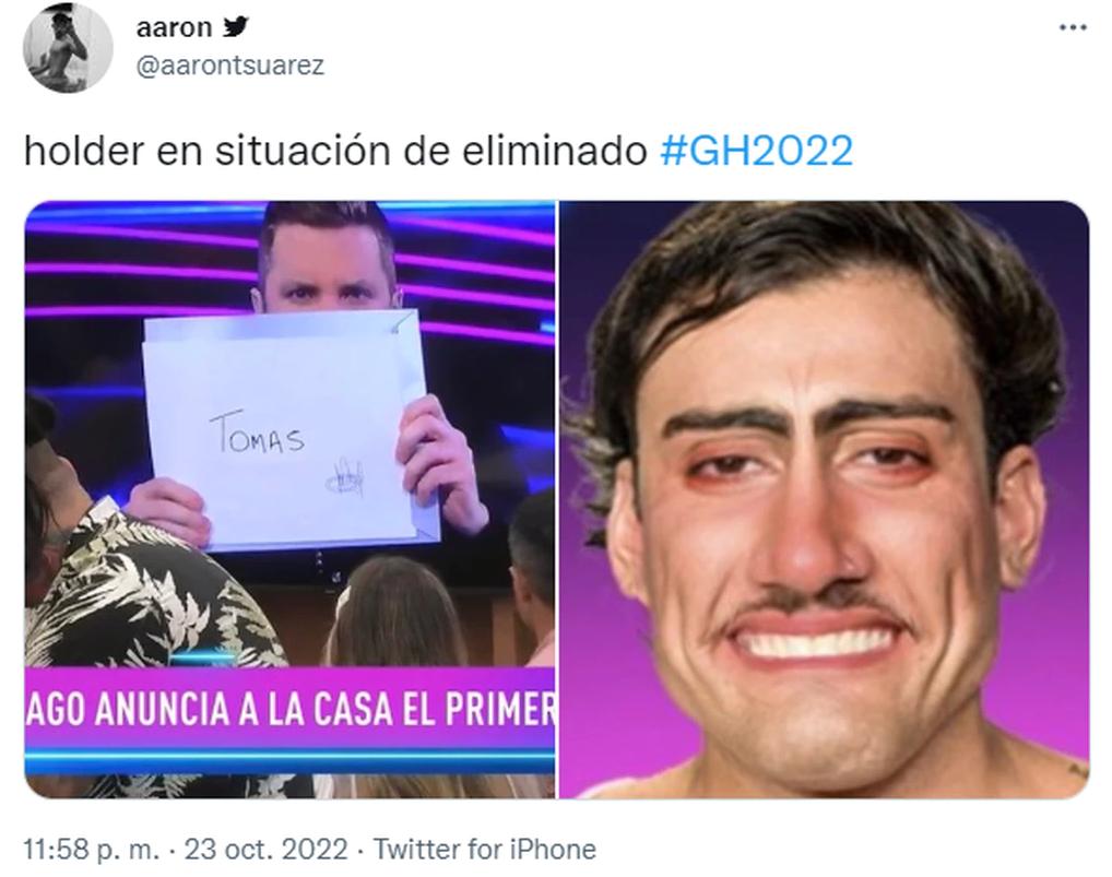 Memes sobre la expulsión de Tomás Holder de Gran Hermano 2022