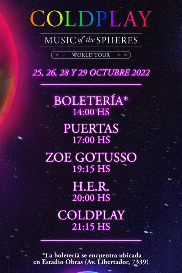 Coldplay pone en marcha su histórica serie de 10 conciertos en River