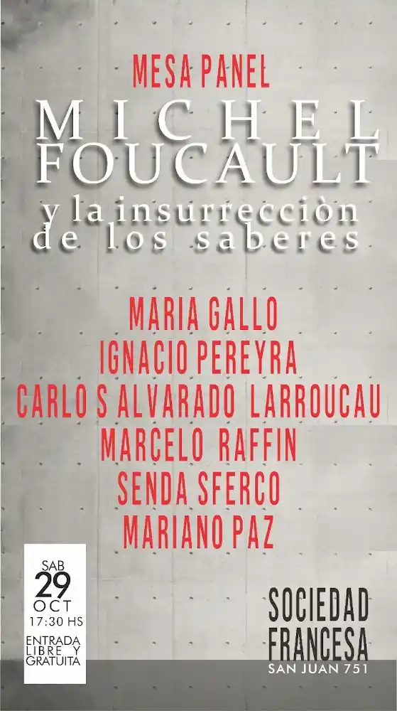 Se relizará una jornada sobre Foucault