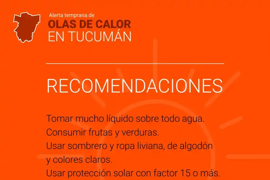 Tucumán, un horno: Cómo reconocer y actuar ante casos de agotamiento y golpe de calor