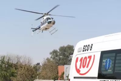 Una mujer a punto de dar a luz fue rescatada en Alta Montaña