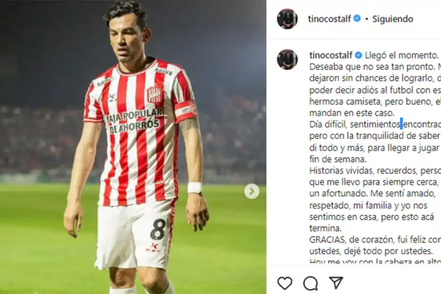 La despedida de Tino Costa de San Martín: me dejaron sin chances de lograrlo