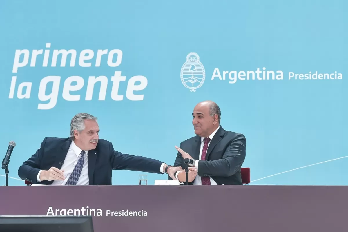 JEFE DE GABINETE. Juan Manzur, junto al presidente Alberto Fernández. foto de Prensa JDG