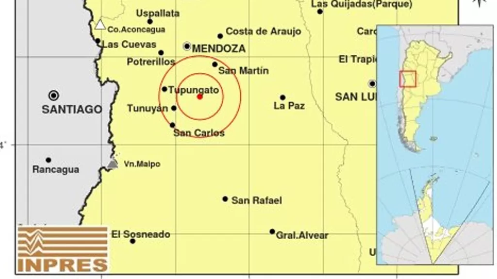 Un fuerte sismo de 5.4 grados sacudió a Mendoza
