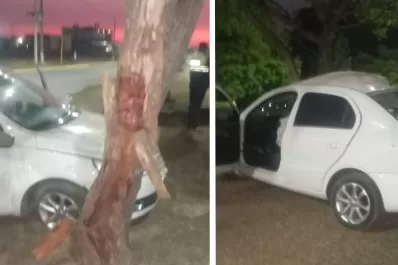 Un automovilista se quedó dormido y se estrelló contra un árbol en la avenida Perón