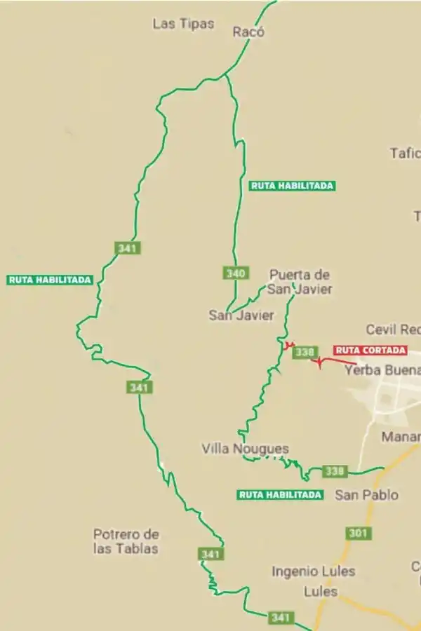 Caminos alternativos para llegar hasta San Javier.