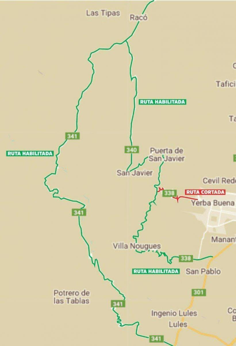 Caminos alternativos para llegar hasta San Javier.