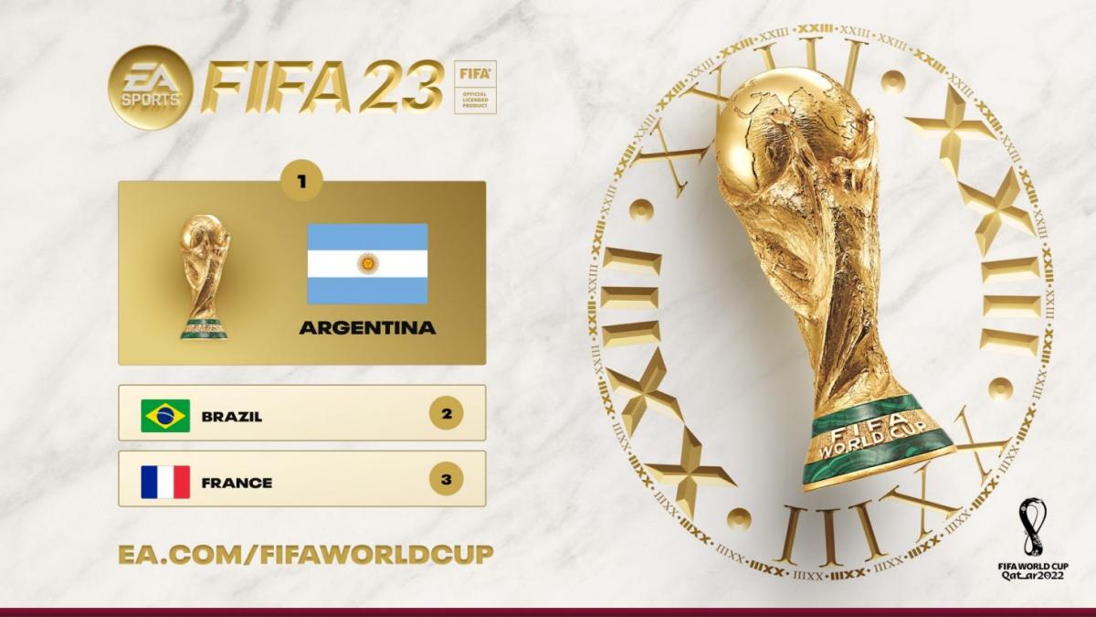 Qatar 2022: la simulación de todos los partidos del Mundial en FIFA 23 predijo que Argentina será el campeón