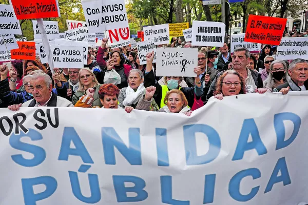 El recorte a la salud desató una enorme protesta en Madrid