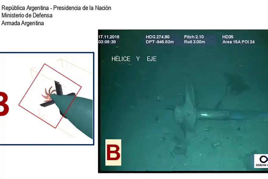 Imágenes del ARA San Juan en el fondo del mar