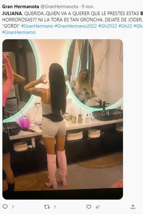 Gran Hermano: Juliana usó unas botas de $100.000 y la así reaccionó Julieta