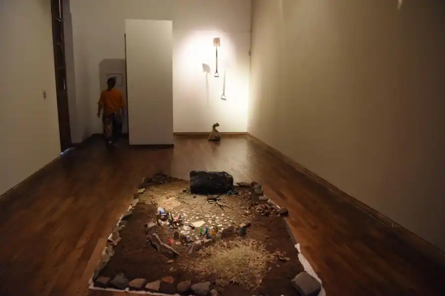 MENCIÓN ESPECIAL. Virginia Buitrón trabajó con cáscaras de naranja para su instalación “Mañana será igual de diferente”. 