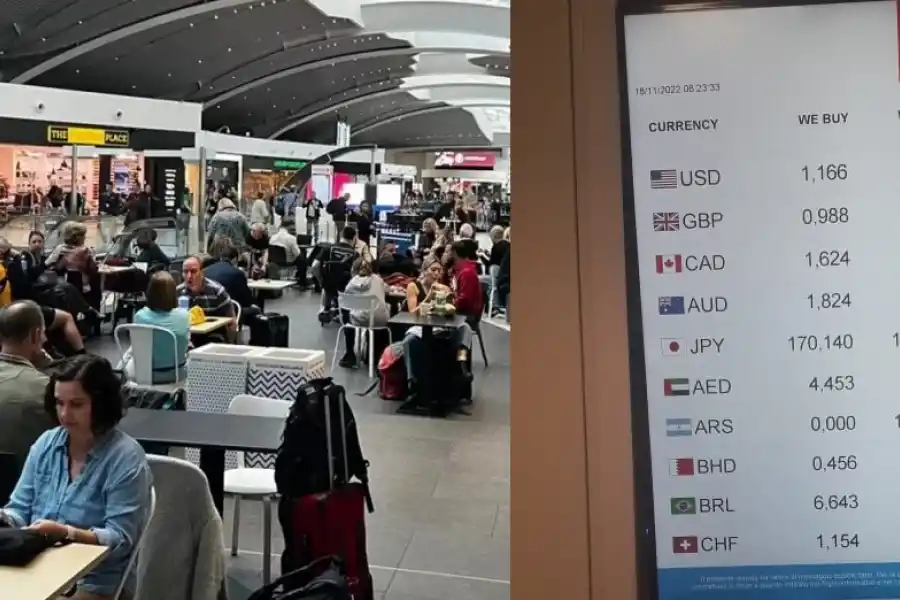 EXCLUIDOS. En una casa de cambio en el aeropuerto de Roma hay un listado de las principales monedas del mundo y sólo una que se vende pero no se compra: nuestros pesos. 