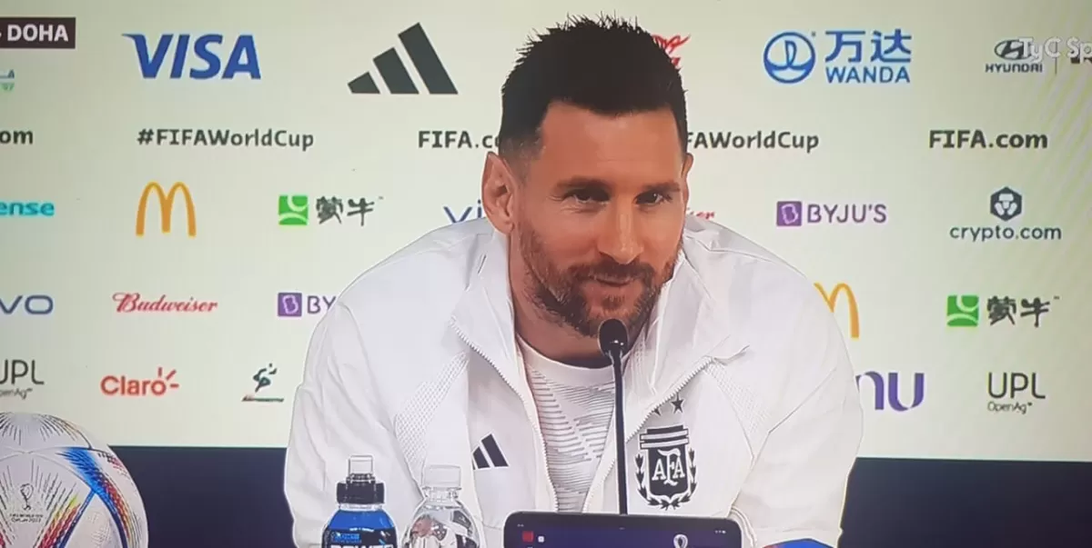 Lionel Messi, en la conferencia de prensa.