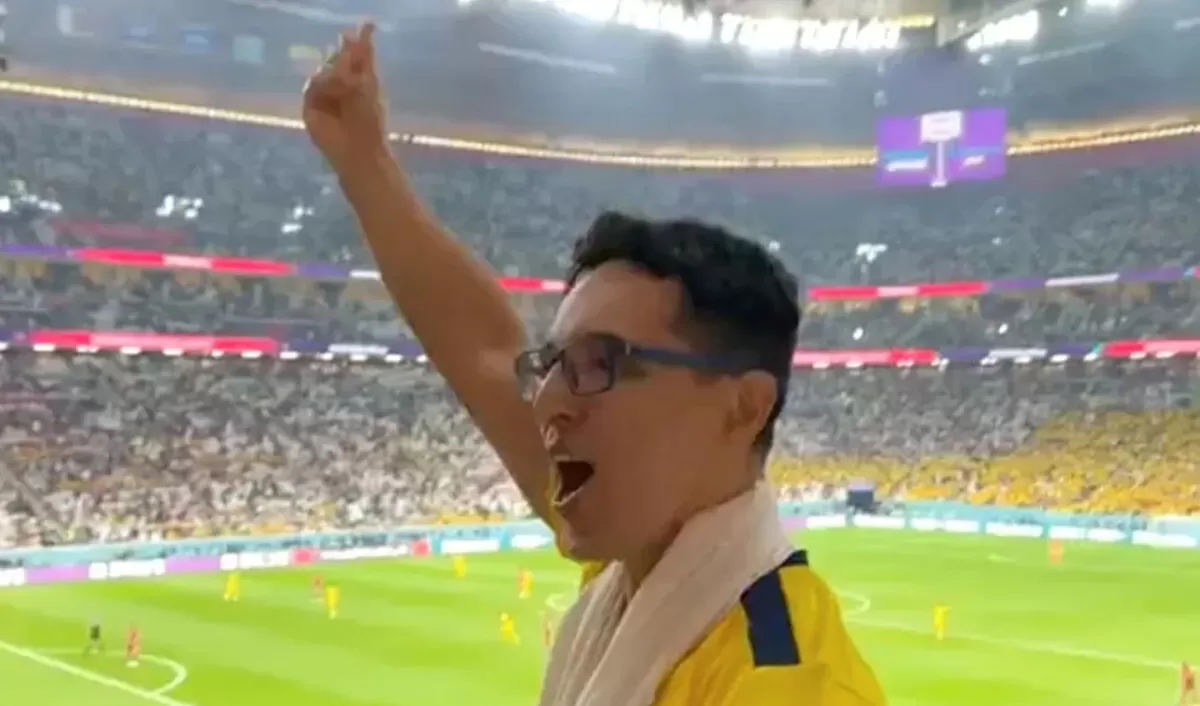 El gesto del hincha de Ecuador que molestó a los qataríes