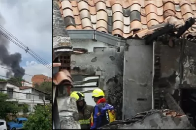 Colombia: una avioneta se estrelló en un barrio residencial