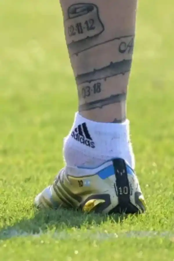 Así está el tobillo de Messi.