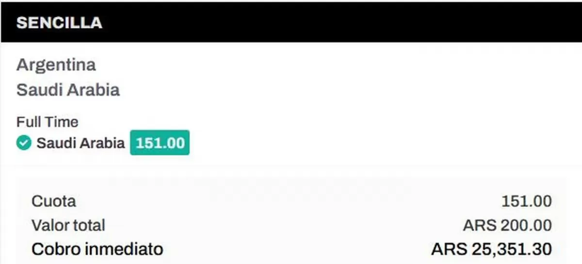 Una hincha argentina apostó por error para Arabia Saudita, ganó $25.000 y la indignación de su novio se viralizó