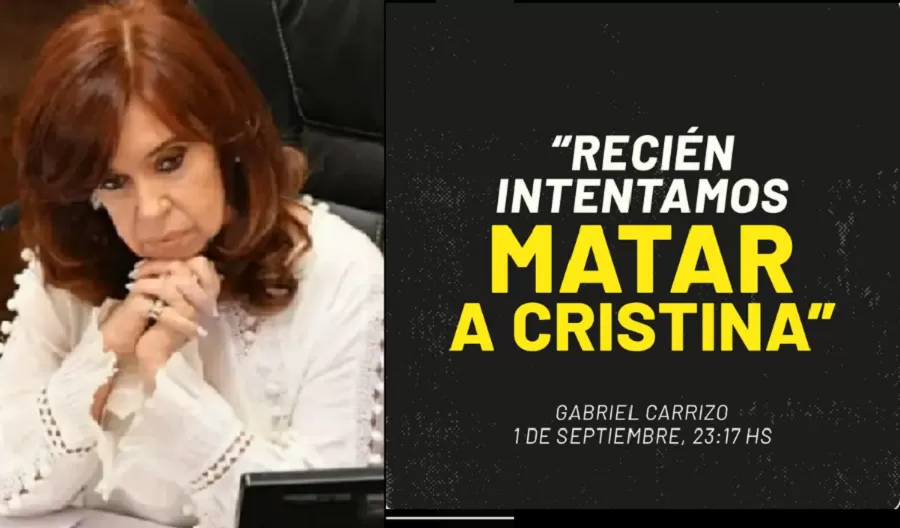 Cristina Kirchner quiere que Nicolás Carrizo sea procesado como coautor del atentado