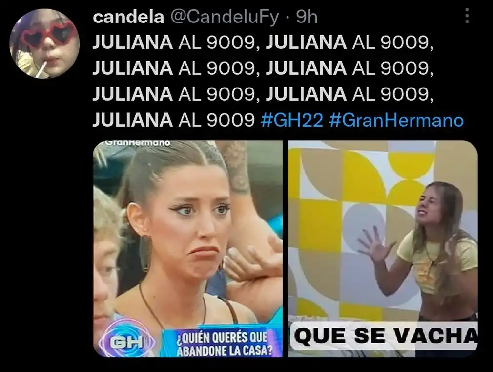 Los memes de la nominación de Juliana en Gran Hermano