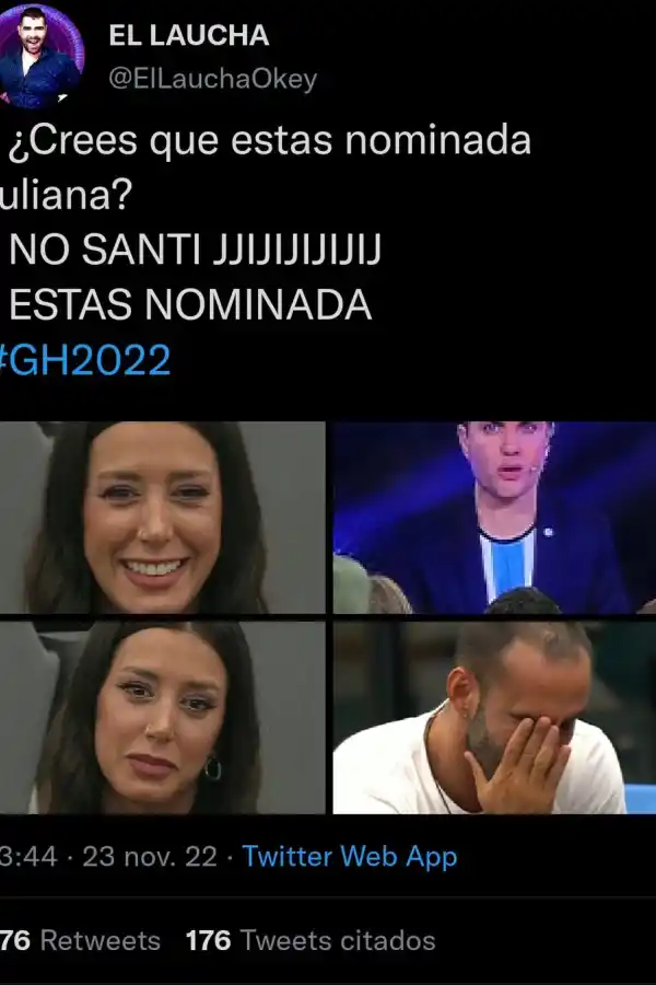 Los memes de la nominación de Juliana en Gran Hermano