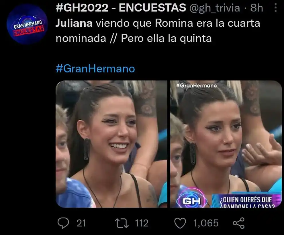 Los memes de la nominación de Juliana en Gran Hermano