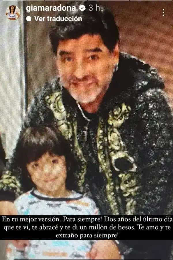 Gianinna Maradona publicó un mensaje para Diego: Justicia por vos