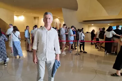 A horas del partido de la Selección, Mauricio Macri visitó el Museo Nacional de Qatar