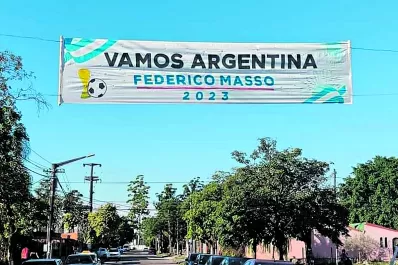 La pancarta mundialista de un candidato a gobernador