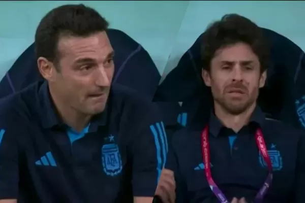 Video: hasta las lágrimas, Aimar y Scaloni se emocionaron con los goles de Argentina