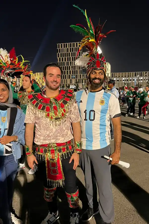 El las calles, en el metro, en Lusail y en todo Doha el grito argentino se hizo sentir