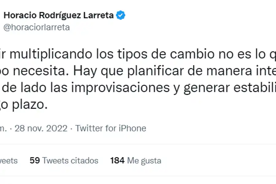 Rodríguez Larreta cuestionó el nuevo dólar soja: Seguir multiplicando los tipos de cambio no es lo que el campo necesita