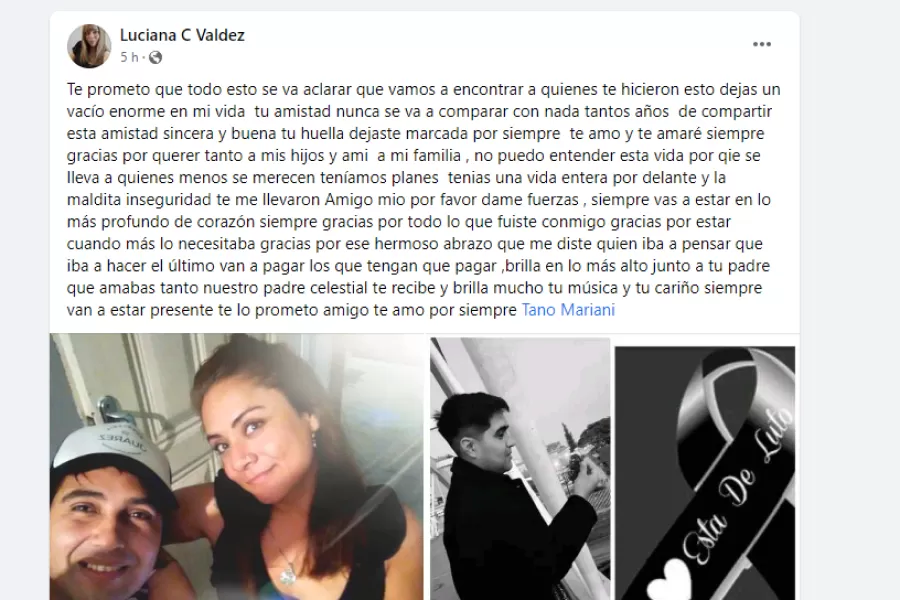 Video: el cuarteto estuvo presente en el entierro del músico tucumano asesinado a balazos