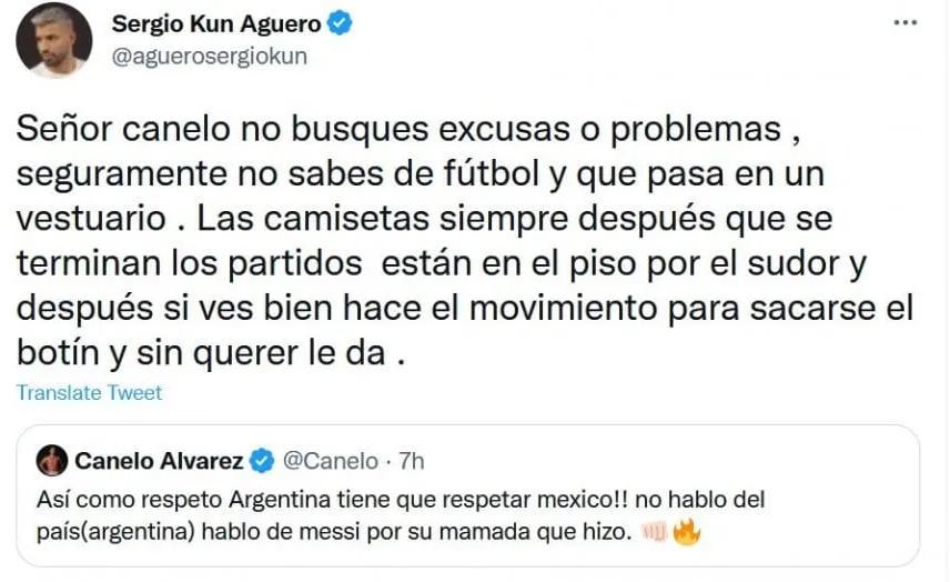 La respuesta del Kun Agüero a Canelo Álvarez
