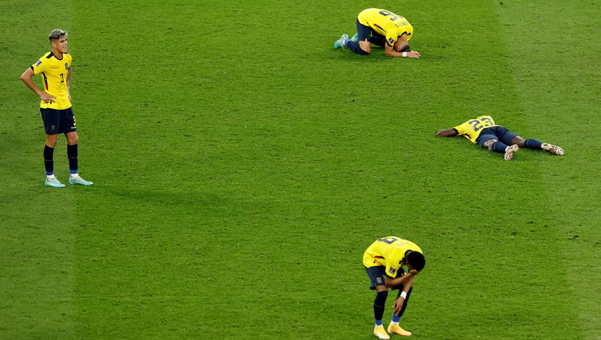 INESPERADO. El rendimiento de Ecuador no fue el esperado y sus jugadores no pueden creer la eliminación de Qatar 2022.