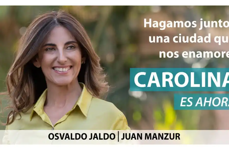 LOS AFICHES DE CAROLINA VARGAS AIGNASSE. La ministra quiere competir por la Intendencia de San Miguel de Tucumán.