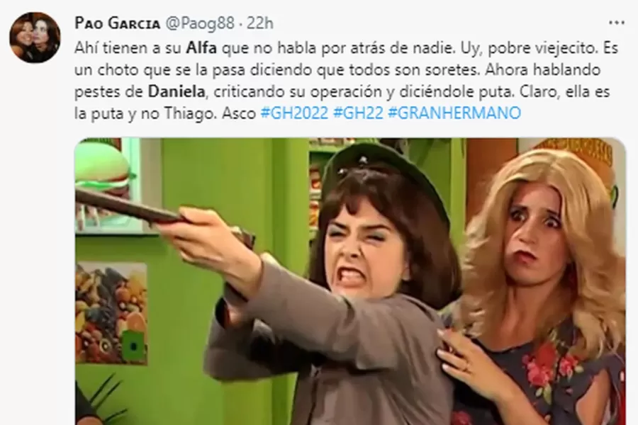 Gran Hermano 2022: los repudiables comentarios de Alfa sobre el encuentro íntimo entre Daniela y Thiago