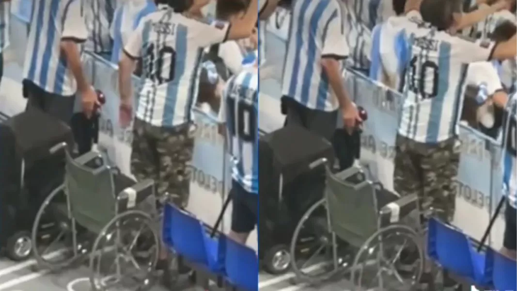 Milagro en el Mundial de Qatar: fue a ver el partido de la Selección en silla de ruedas y terminó alentando parado