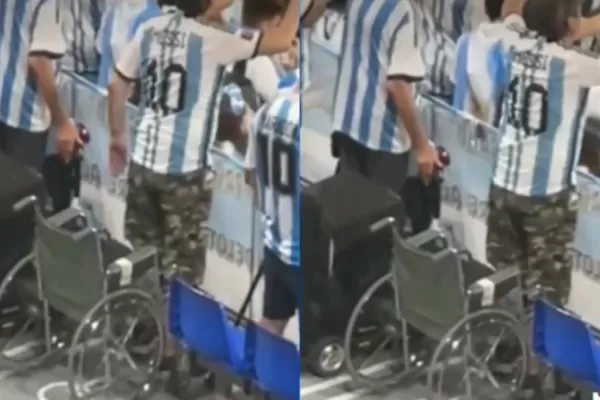 Milagro en el Mundial de Qatar: fue a ver el partido de la Selección en silla de ruedas y terminó alentando parado