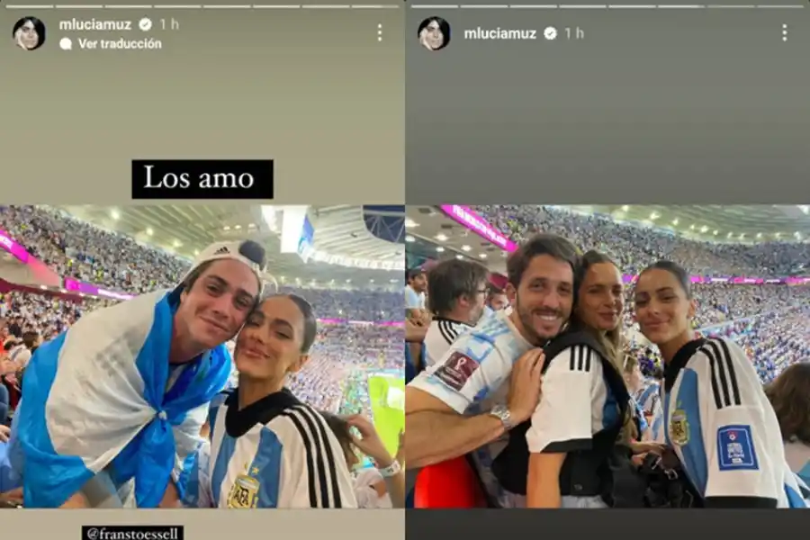 Mundial de Qatar 2022: “Tini” Stoessel fue a alentar a Rodrigo De Paul en el partido frente a Australia