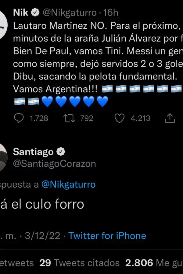La respuesta del cantante de Él Mató a Nik.