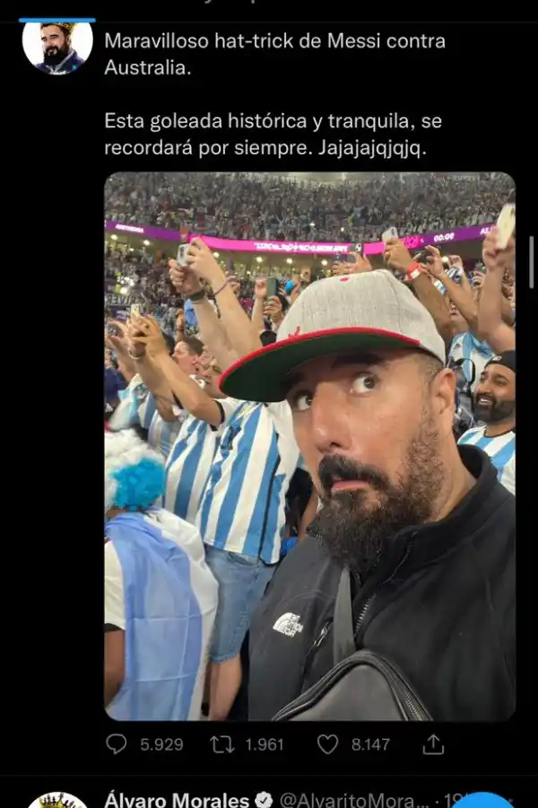 Los tuits del periodista mexicano.