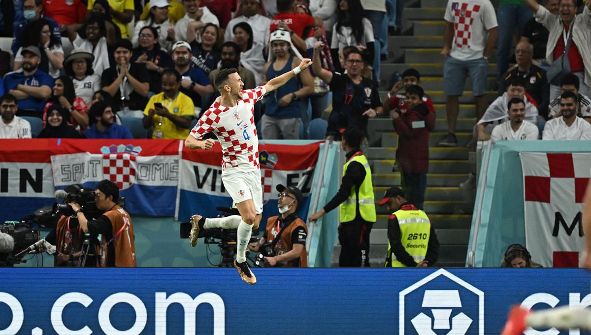 FESTEJO. Iván Perisic celebra el 1 a 1 entre Croacia y Japón por el Mundial Qatar 2022.