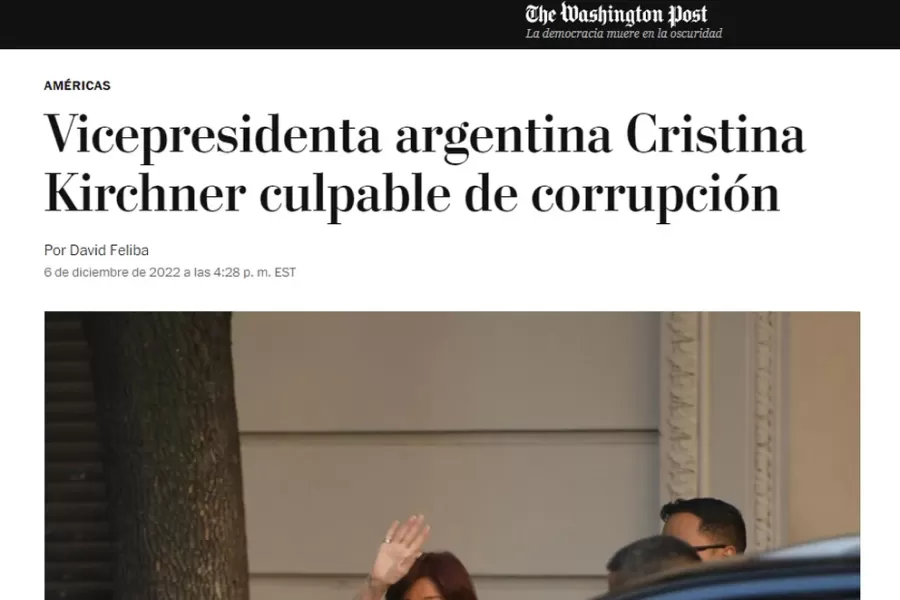 La repercusión en la prensa internacional de la condena a Cristina Fernández