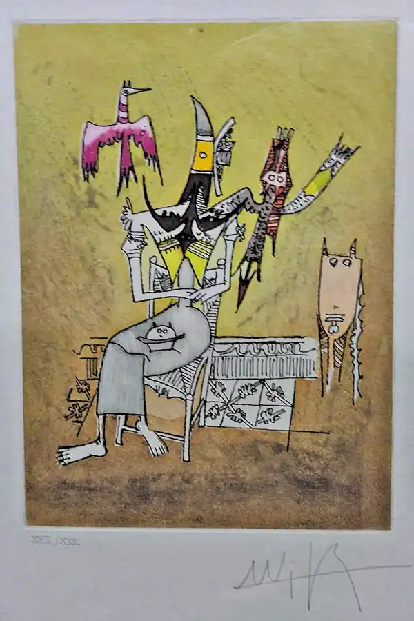 LAM Y CASTILLA. Su obra sin título reúne elementos de la cultura afro.